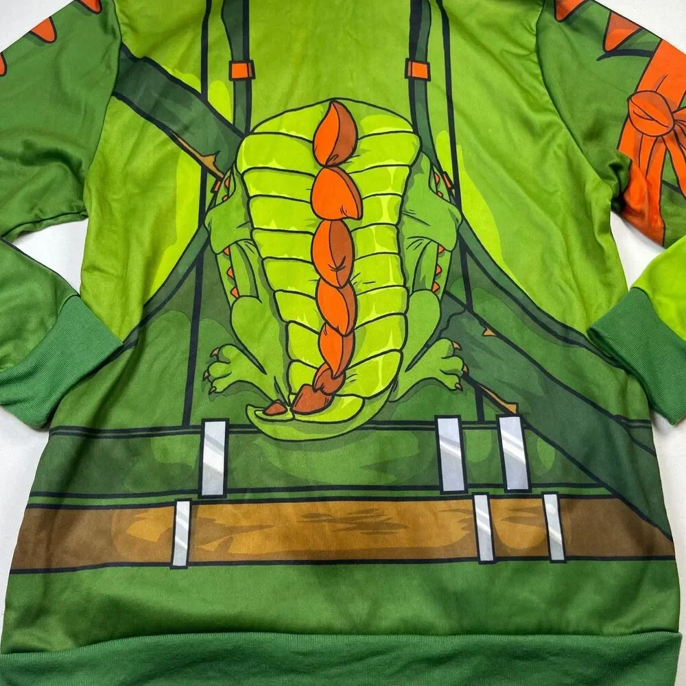 Fortnite Rex Costume Jacket Boys 2XL Green Lined‎ Hooded Long Sleeve Full Zip